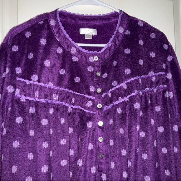 Celestial Dreams Long Sleeve Fleece Long Night Gown - Picture 2 of 4